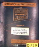 Devlieg-Devlieg 3H 4H & 5H, Spiromatic Jigmil, Installation & Parts Manual 1967-3H-4H-5H-05